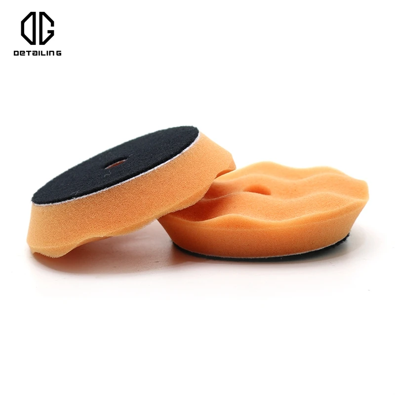 

DETAILING Wave Germany Sponge 3inch Hook and loop Backing Foam Car Detailing Waxing Pad For Auto Polishing