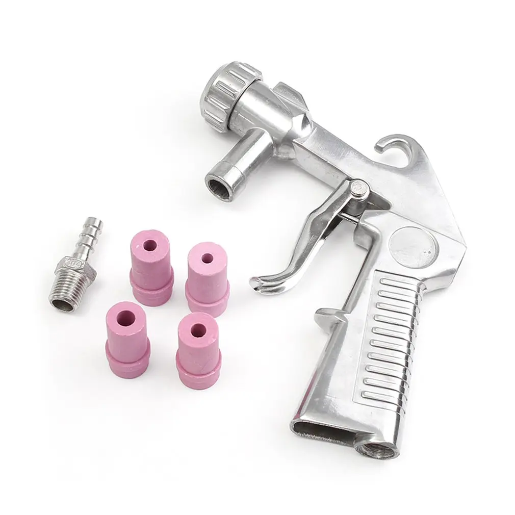 Пневматический Пескоструйный пистолет сифон подача набор с 4 керамическими