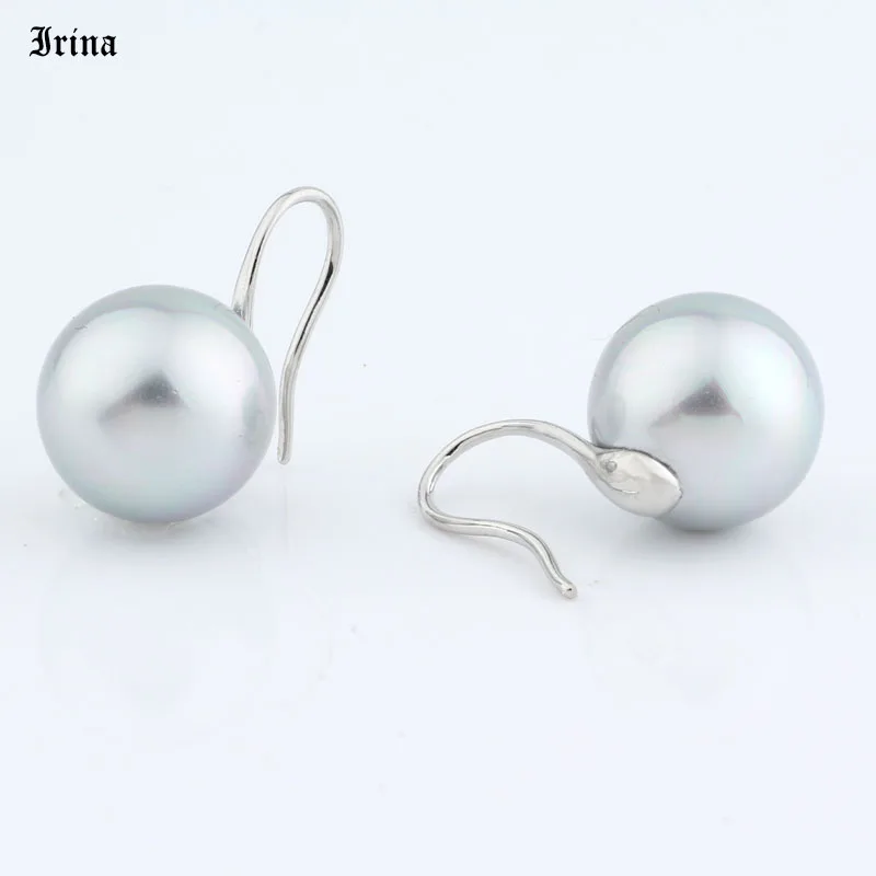 Большие серьги-шарики с жемчугом для женщин и девушек простые красные