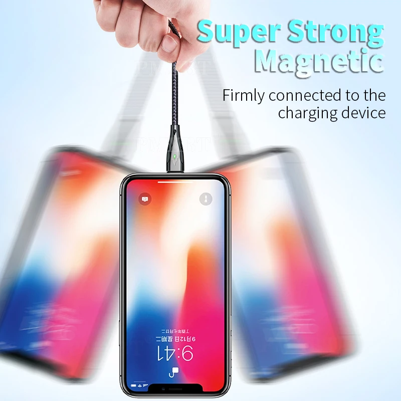 Магнитный зарядный кабель USB Type C для xiaomi redmi note 8 5 А Micro магнитное быстрое зарядное