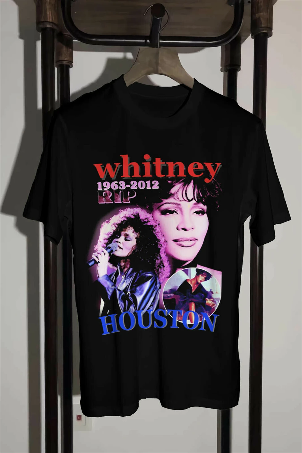 Whitney футболка &quotХьюстон&quot Горячий предмет Размер S 2Xl свободный размер новый