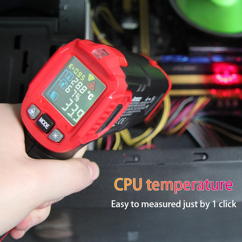 

Laser Temperature Gun Non Contact Thermometer Temperature Meter Gun Industrial Digital Infrared Pyrometer Ir Thermometer