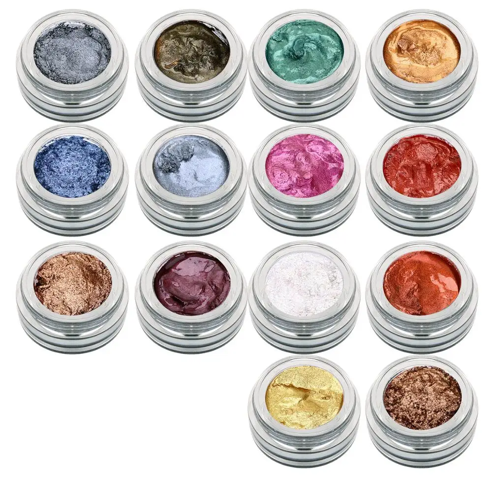 14Color Monochrome Wet Jelly Gel Eyeshadow Cream Waterproof Long Lasting Glitter Shimmer Pigment for Eyes makeup |