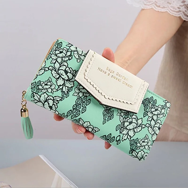 Сапоги на молнии с кисточками клатч кошельки для мужчин и женщин цветочный