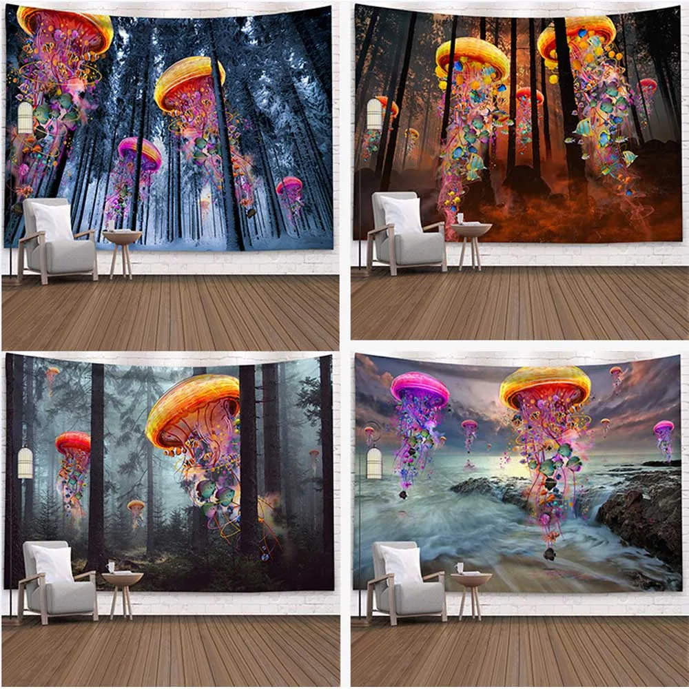 

Психоделический гобелен лес Медузы настенный висячий в ведьме домашний тканевый Коридор Спальня Гостиная роспись украшение