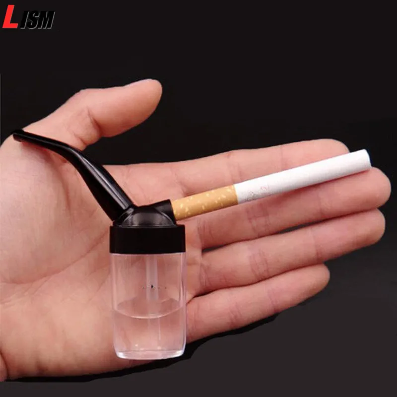 Mini Pipe Smoking Plastic Bottle Water Portable Hookah Shisha Tobacco Pipes For for Men Cigarette Holder |