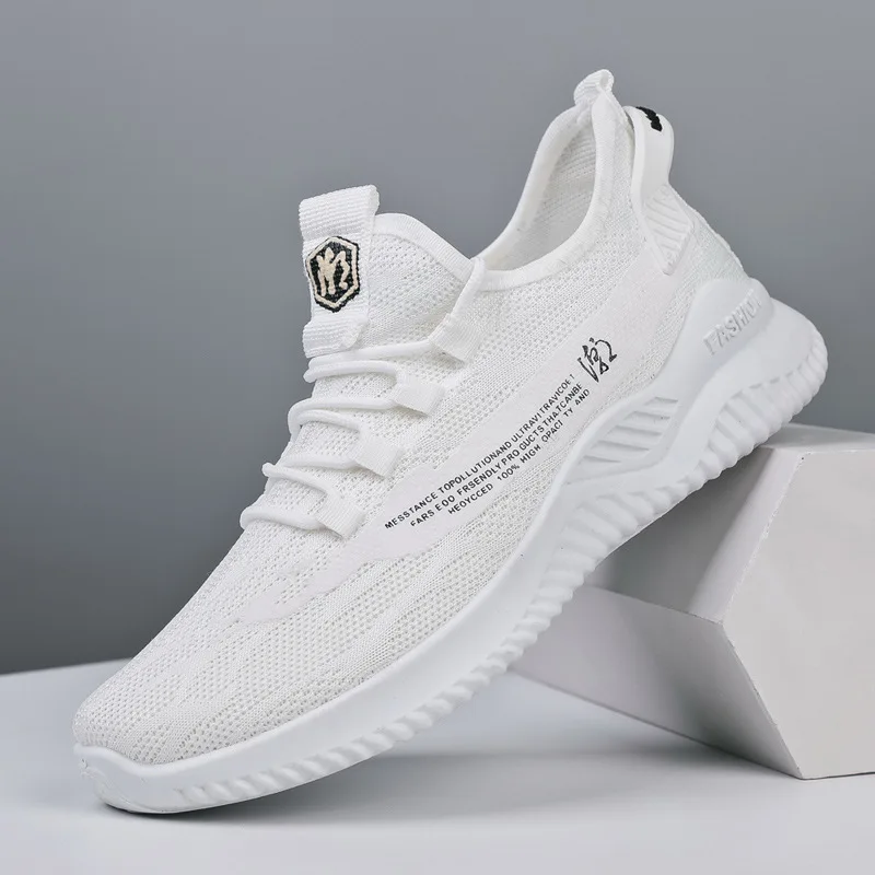

New breathable flying woven fashion men's sports shoes running shoes summer casual shoes men vulcanize shoes sneakers men 39-44