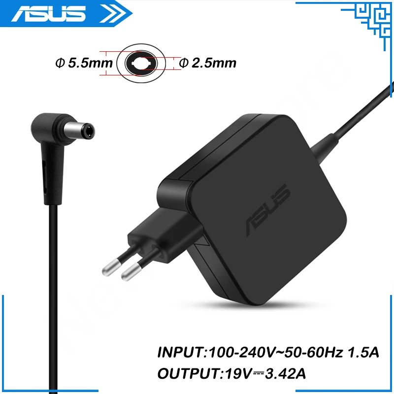 

Laptop Charger 19V 3.42A 65W 5.5*2.5mm AC Power Adapter For Asus X551M X552V X552E X552M X552W X751S X550 X550LD X552CL X450CC