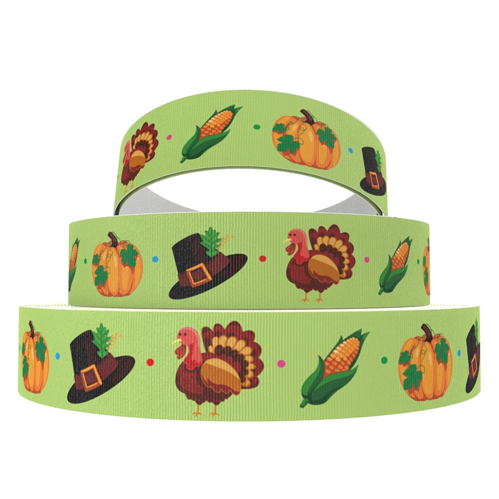 1081045006 David accessories 50 ярдов/рулон на День Благодарения, с рисунком героев из мультфильма; корсажная лента DIY Материал обечайки домашнего украшения, ленты, 50Yc7807 - Цвет: 1081045006