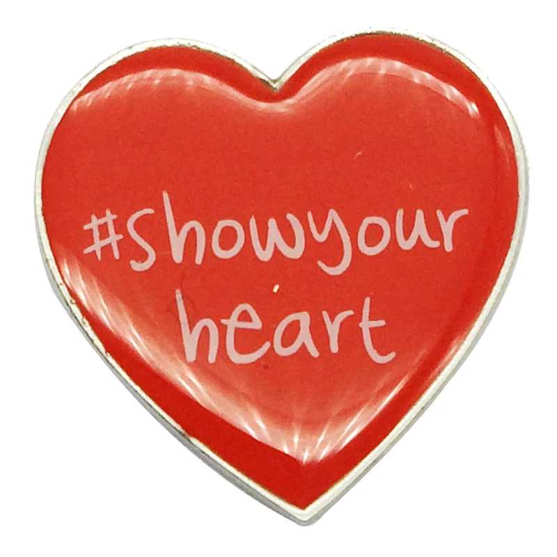 Недорогой заводской эмалированный значок с красным сердцем на заказ - купить по