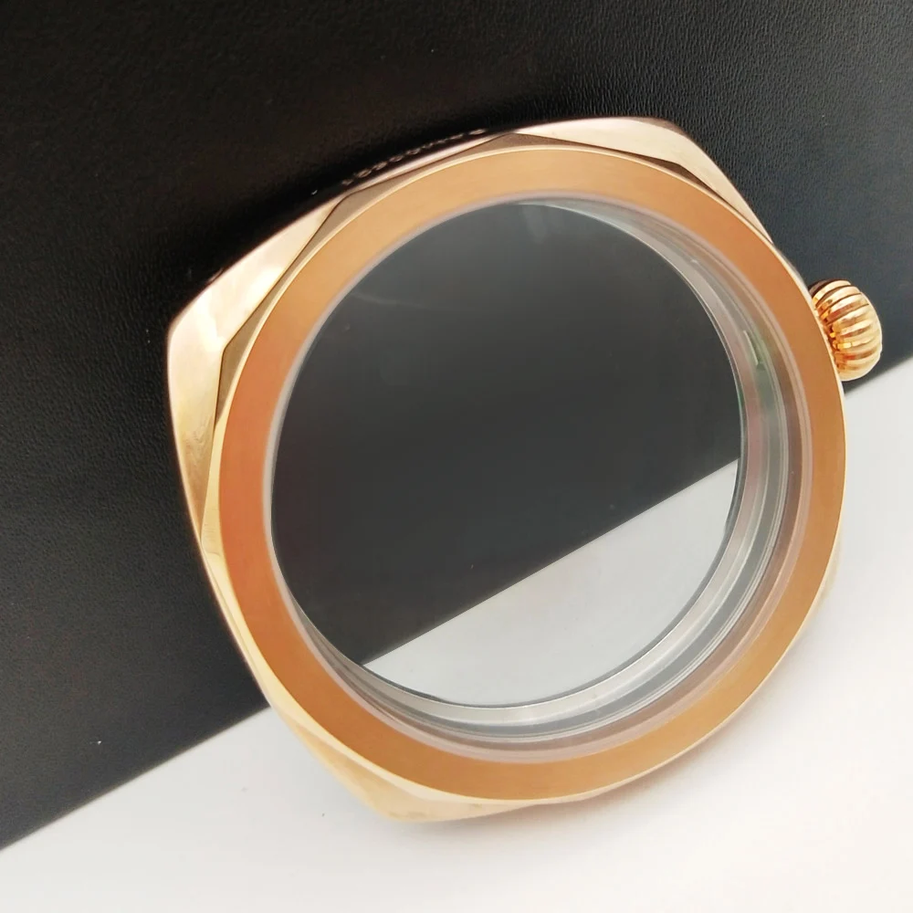 Чехол для часов 9085 полированный золотой чехол 47 мм подходит eta6497 / 6498