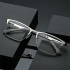 1 шт. новые мужские деловые очки с защитой от синего света UV400, блокирующие очки для чтения, очки с металлической оправой, оптические очки + 1,0  4,0