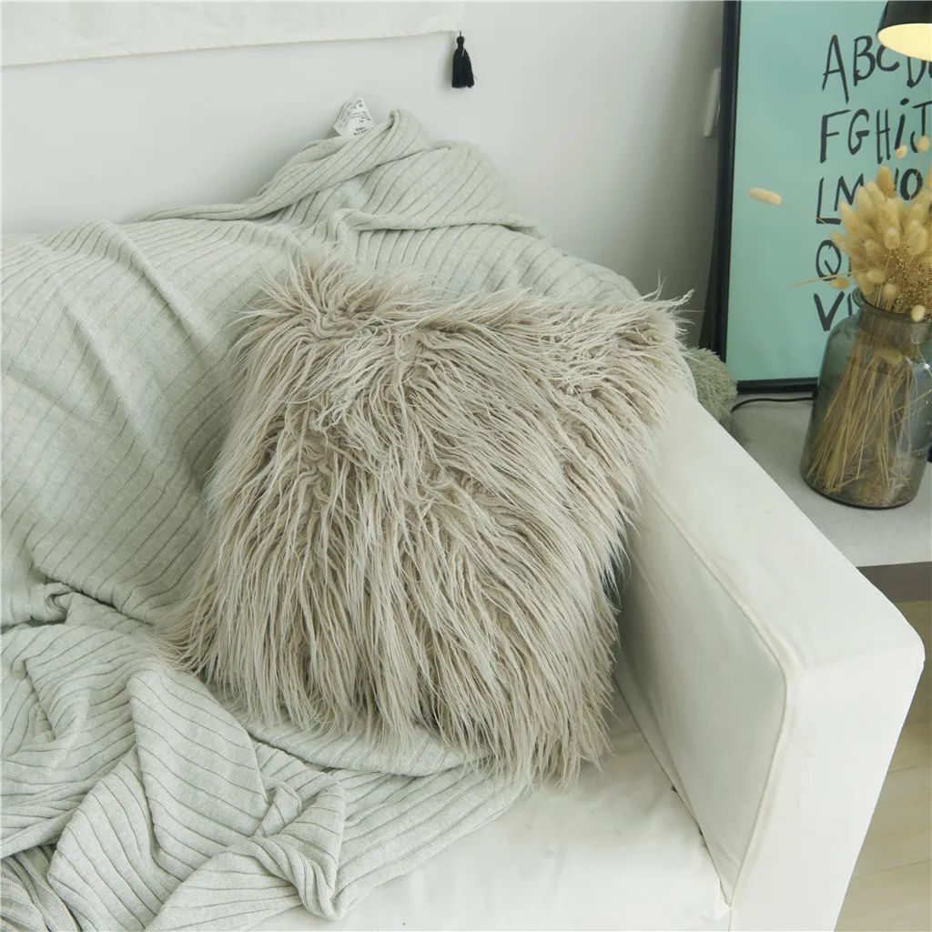 Европейский чехол для подушки декоративный s из плюша пляжной шерсти kussenslop home