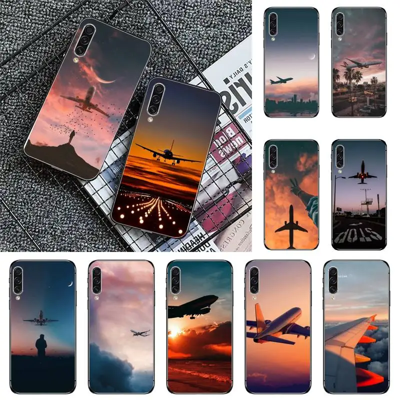 

Aircraft Airplane fly travel cloud Phone Case For Samsung galaxy A S note 10 12 20 32 40 50 51 52 70 71 72 21 fe s ultra plus