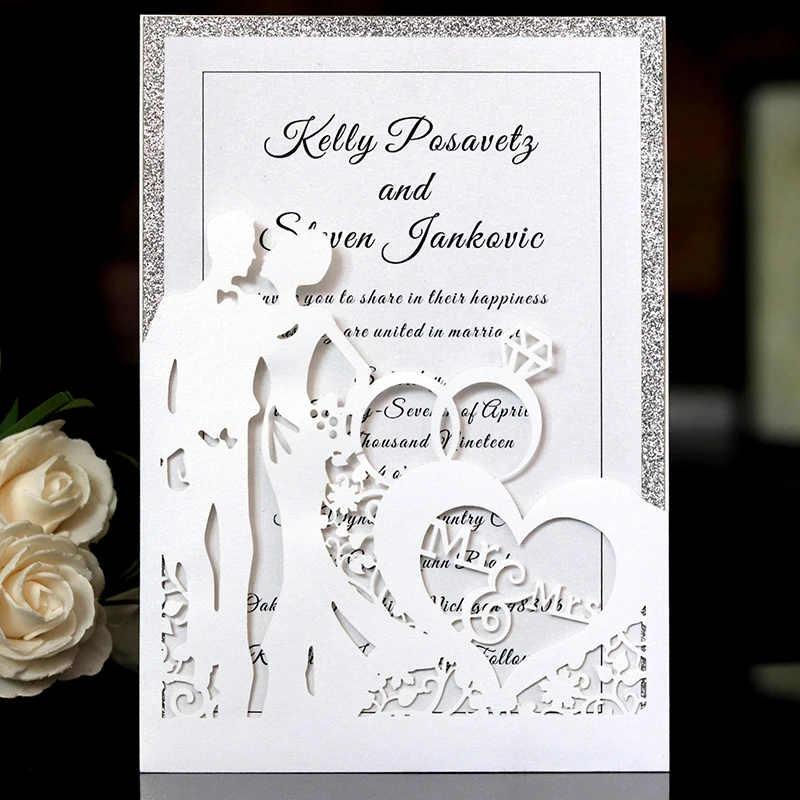 Пара штампов для свадебного приглашения изготовление открыток металлические
