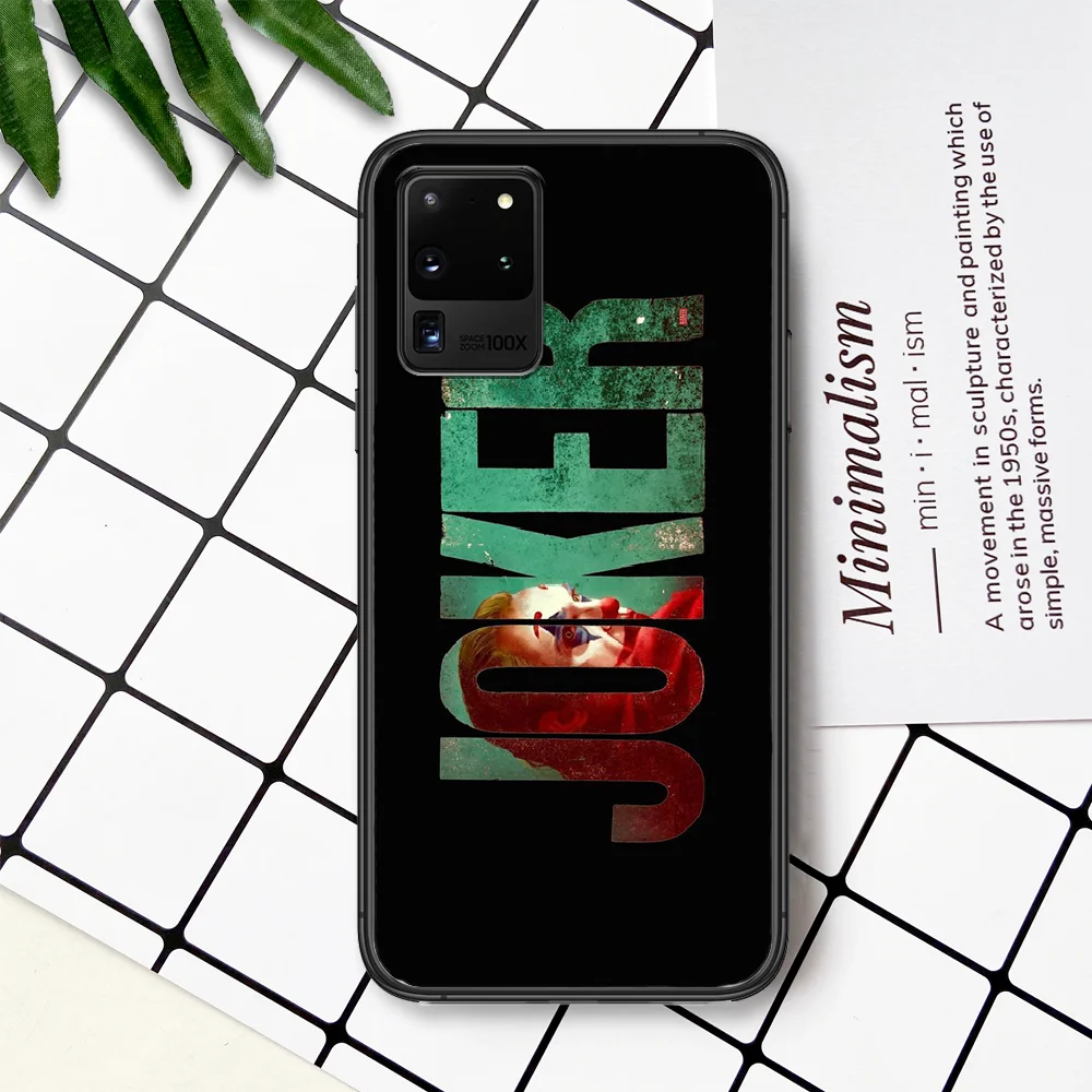 

Joker Phone Case For Samsung Galaxy Note S 8 9 10 20 Plus E Lite Uitra black Back Pretty Hoesjes Tpu Prime Fashion Coque