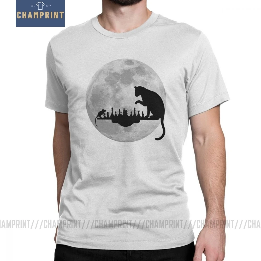 Футболка с коротким рукавом винтажная хлопковая для игры в шахматы King Queen