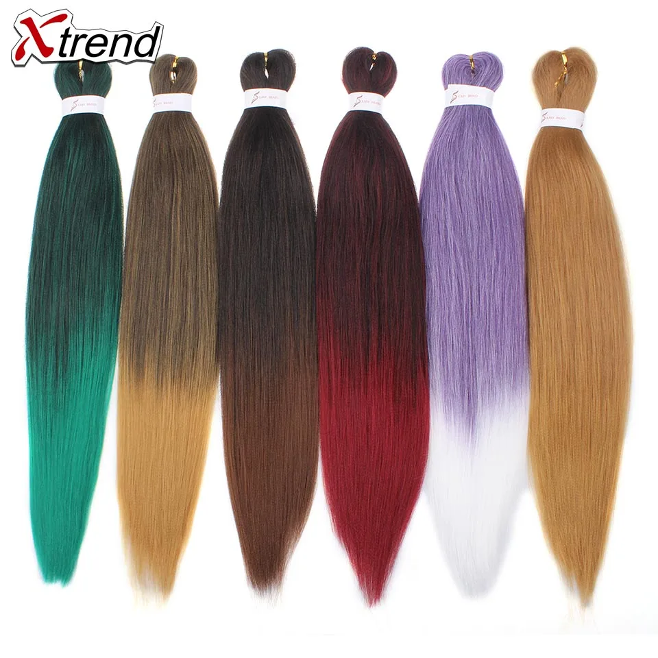 Xtrend предварительно Заплетенные волосы Easy Jumbo Braid Омбре синтетические крючком