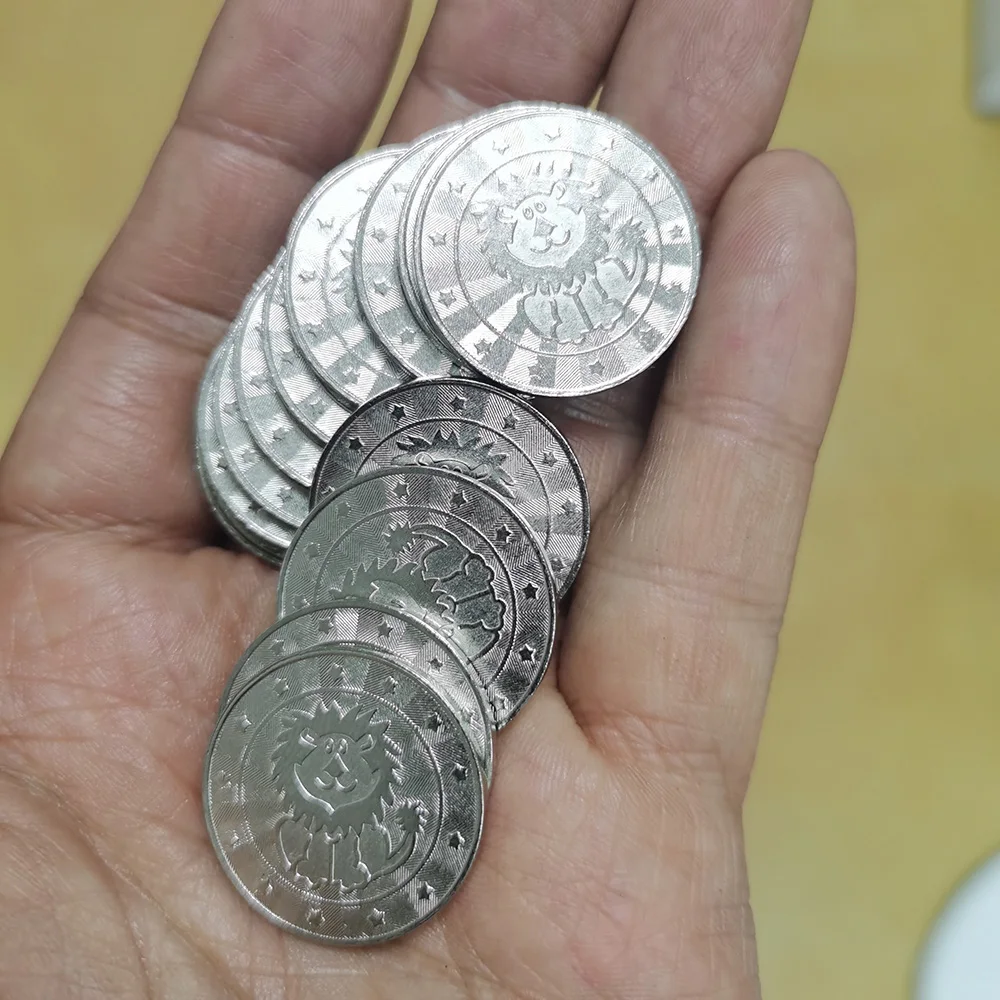 100 шт. 25*1 85 мм аркады игровой жетон монеты Нержавеющая сталь Лев монета маркеры на