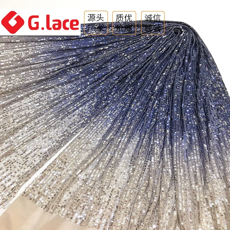 GLace 1Y/Лот Новая мода зашифрованные градиентные Блестки Ткань для платье для девочки Свадебные украшения Аксессуары TX1301