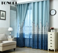 tongdi printing star castle blackout curtains high grade decoration for parlor christmas party children room bedroom living room