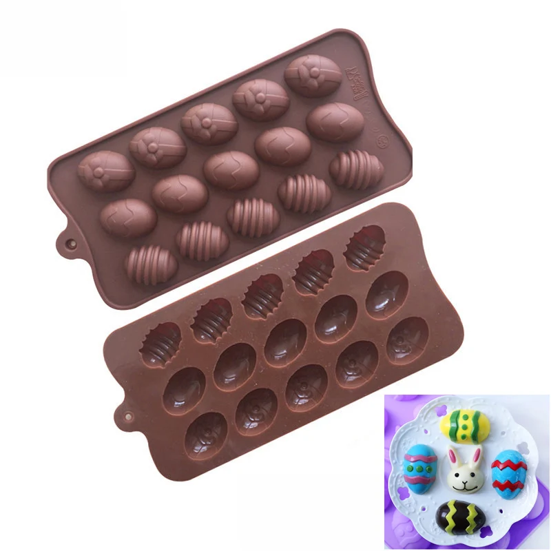 15 яиц в форме пасхальных 23*10 см форма для мыла конфет украшения торта 3D помадка
