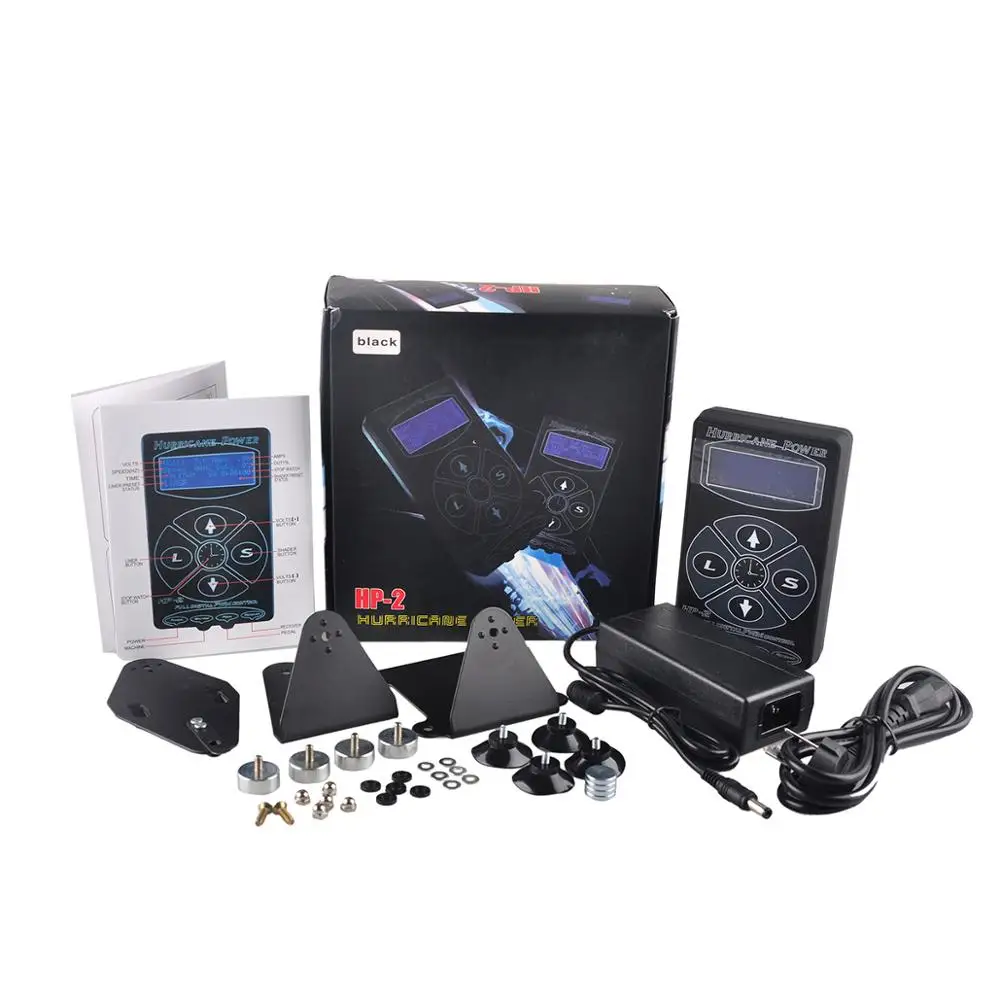 With retail box Hp-2 Татуировка питания цифровой питания ЖК-дисплей черный/серебристый/белый для комплектов машины - Цвет: With retail box