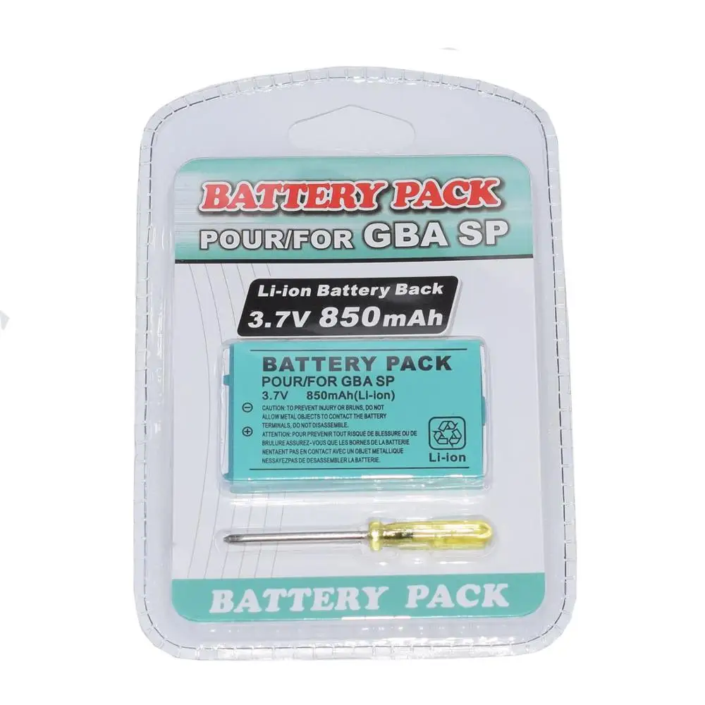 Аккумуляторная батарея 2pk для Nintendo GBA SP Gameboy Advance 3 7 В с инструментом|Батареи| |