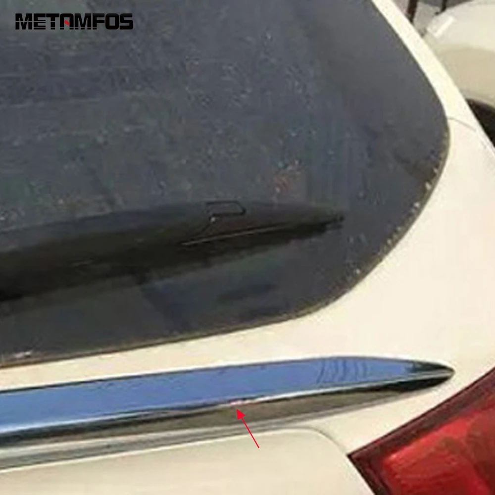 

For Nissan Qashqai 2014-2016 2017 2018 Chrome Rear Trunk Lip Spoiler Strip Tail Wing Cover Molding Trim Accessories Car Styling