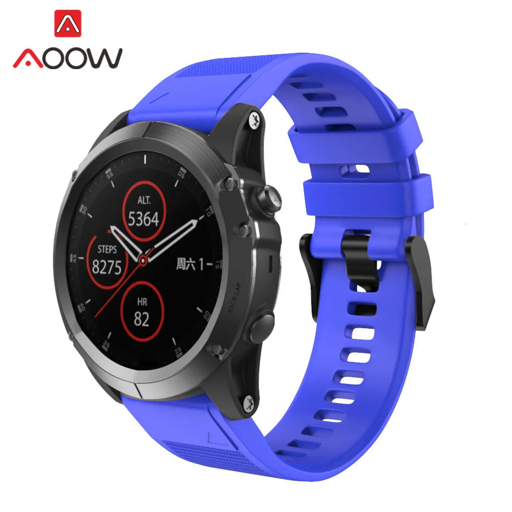 22 мм 26 мм силиконовый ремешок для часов Garmin fenix 3 HR fenix 5X fenix 3HR fenix 5 Plus быстросъемный сменный ремешок для браслета