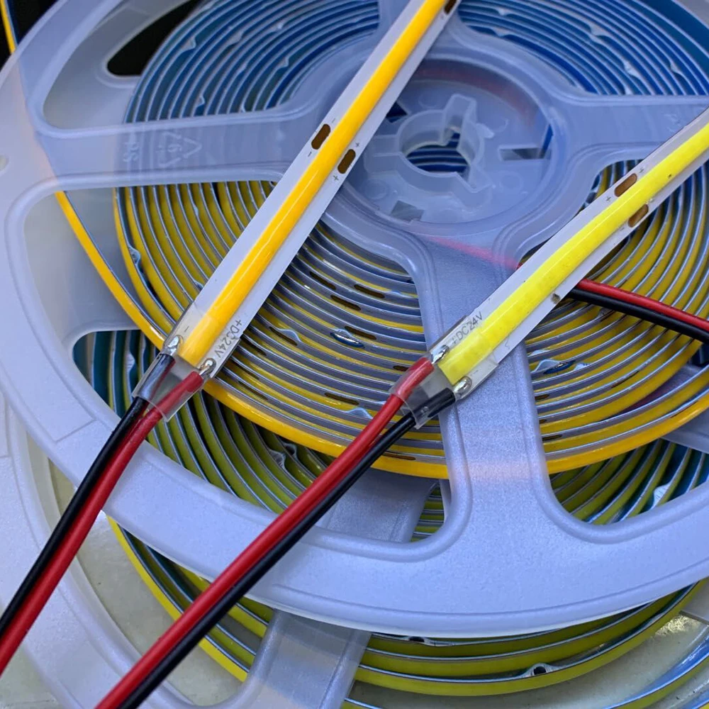 Гибкая светодиодная лента высокой плотности cob 12 Вт/м В постоянного тока 24 RGB UV 395