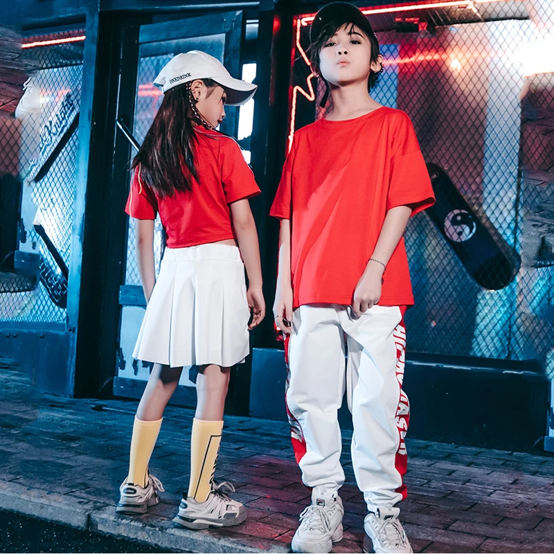 Детская одежда на рост 110-170 см Костюм в стиле хип-хоп для мальчиков и девочек