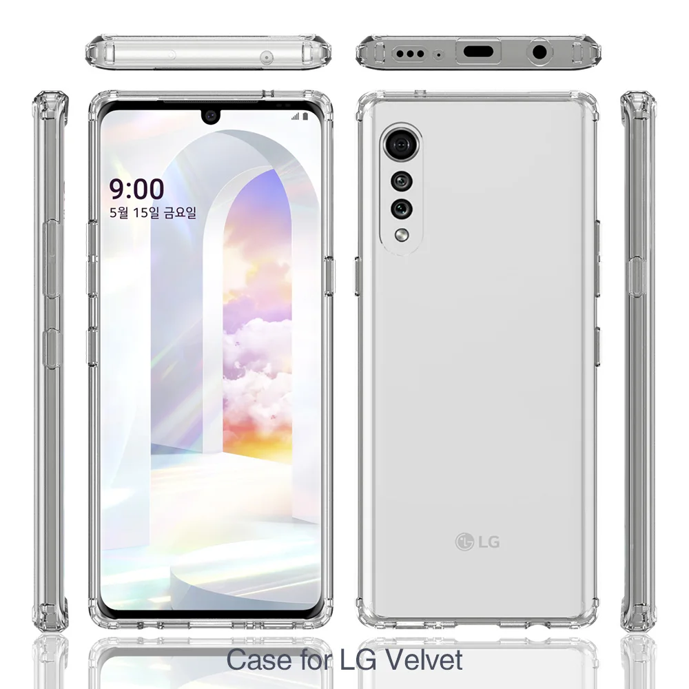 

Crystal Clear Case For LG Velvet 5G K92 K52 K51 K61 K41s K51s V60 ThinQ TPU Bumper with Shockproof Back Cover for LG K41S K51S