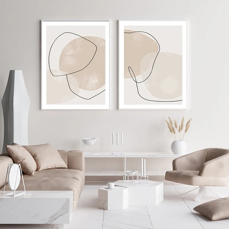 Современная Геометрическая абстрактная форма Художественная Картина на холсте