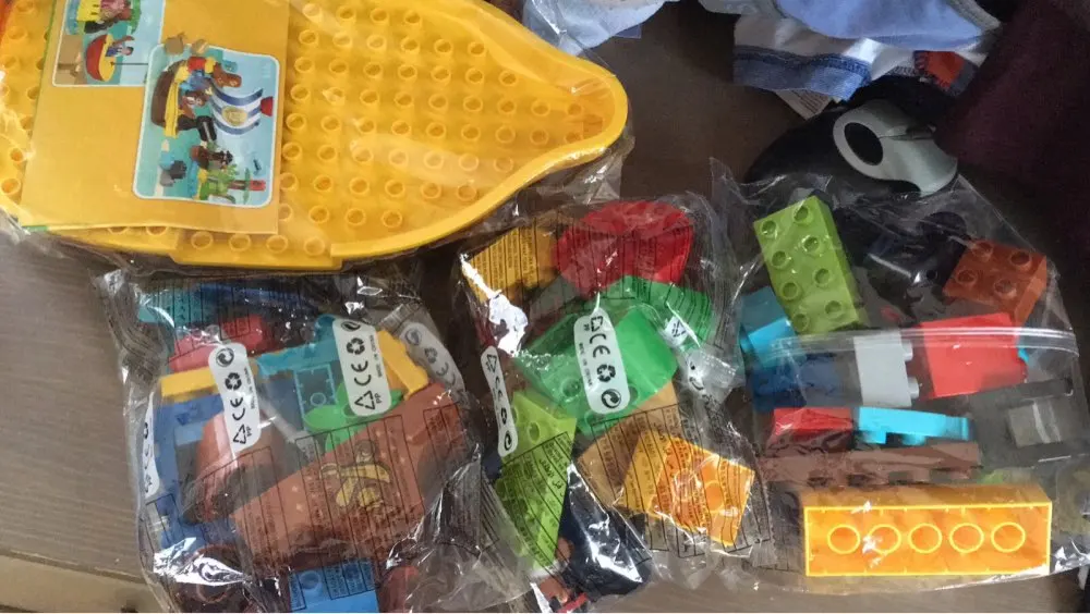 4 комплекта, Duplo, большие размеры, пиратские лодки, строительные блоки, Обучающие Детские игрушки, совместим с Duplo, сделай сам, Обучающие кирпичики город, серия War