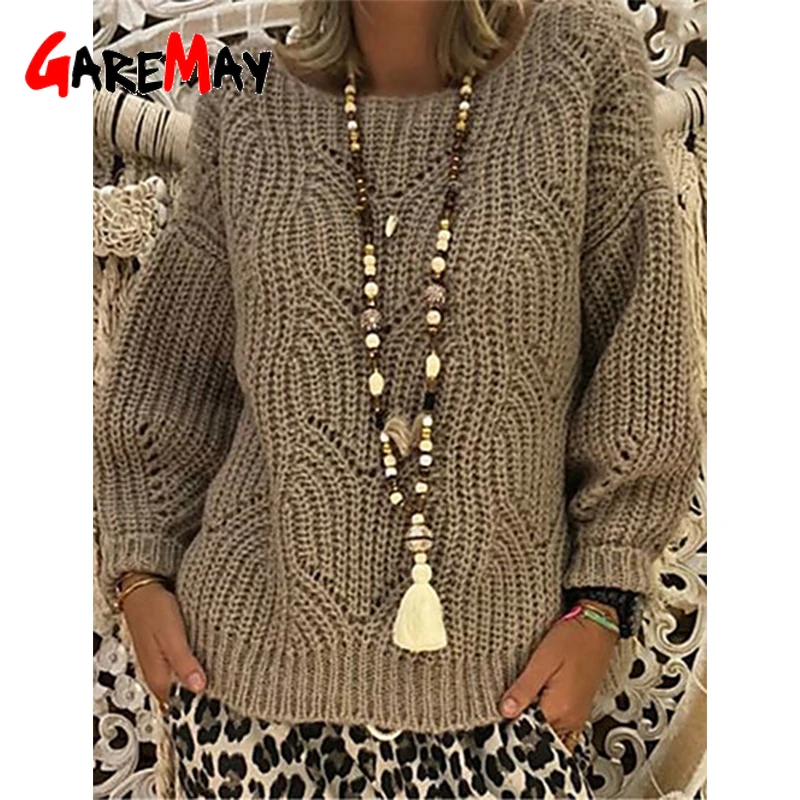 Однотонный женский джемпер пуловеры Осень-зима 2020 плотный теплый с длинным