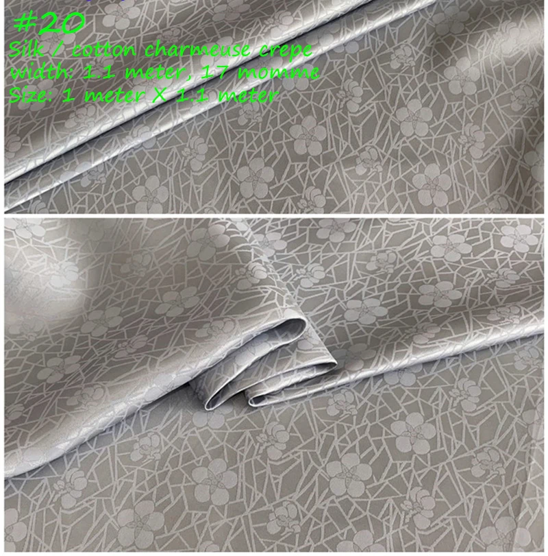 SUPER DEALS! BY PIECE Natural Silk Fabrics Material Chiffon Charmeuse Crepe Georgette images - 6
