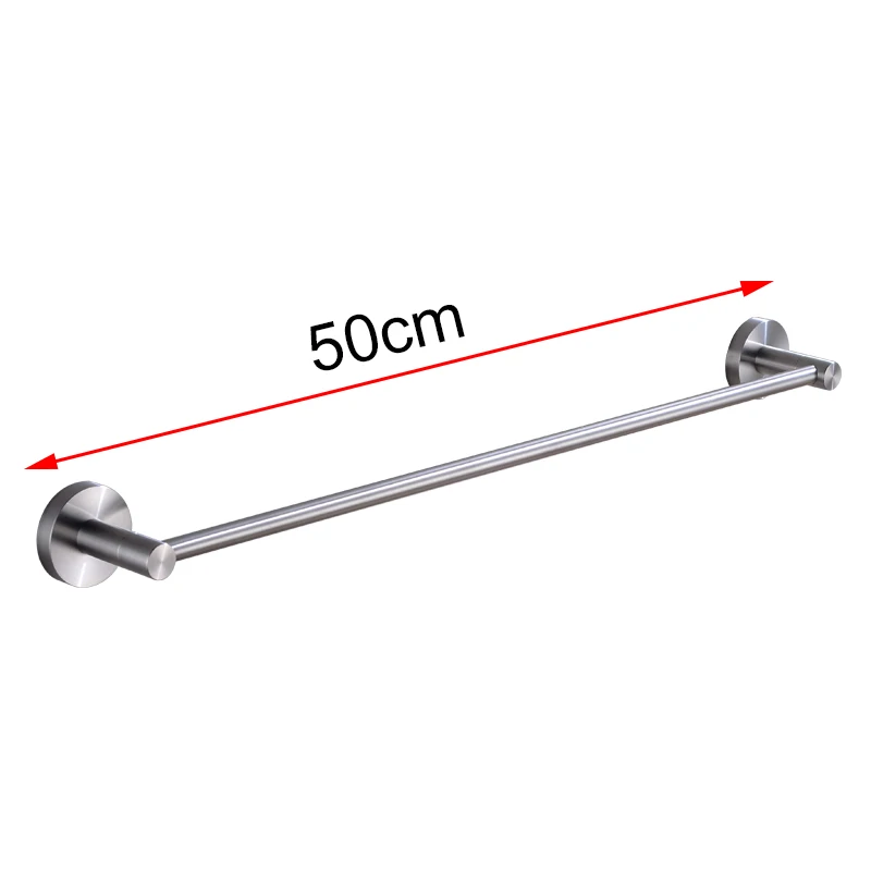 

Towel Bar Single Stainless Steel Bathroom Towel Rack Holder Wall Mounted Classic Hotel Clothes Robe Towel Rail Hanger Holder
