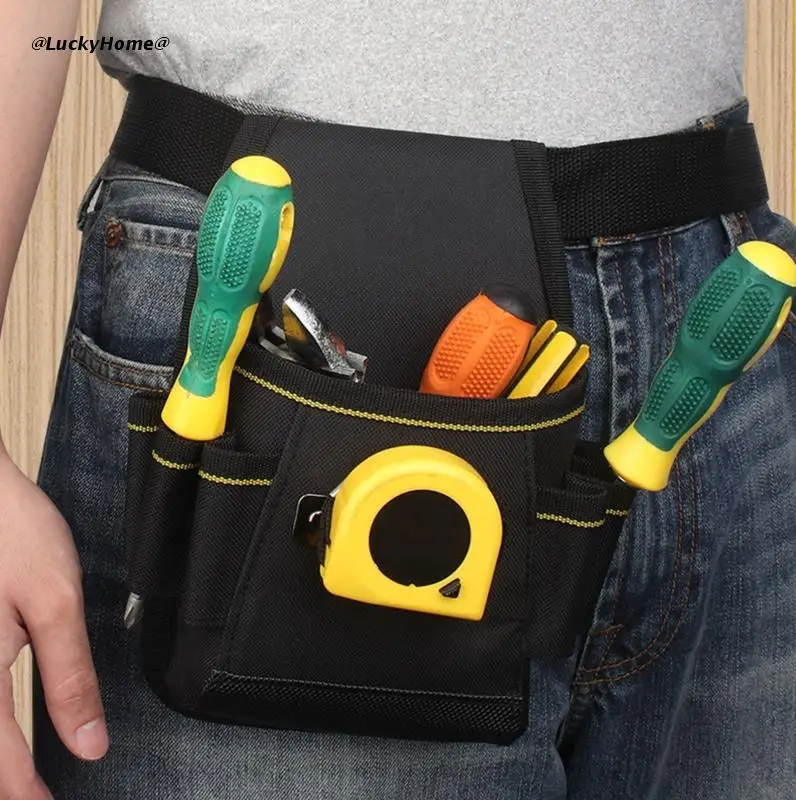 

11UA Electric Tool Pouch Waist Bag Tool with 6 Slip Pockets for Electricians Tool