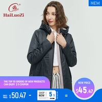 hailuozi 2021 womens autumn winter jackets zipper hooded women coat thin cotton fashion short warm outwear casual parka 38