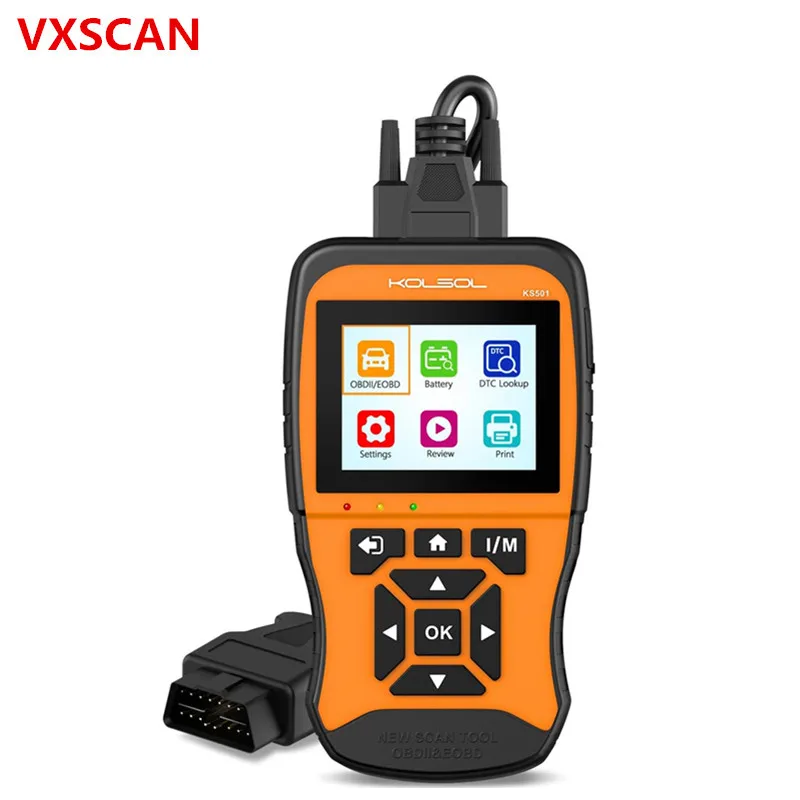 Инструмент для сканирования KOLSOL KS501 OBDII и EOBD нового поколения Универсальный