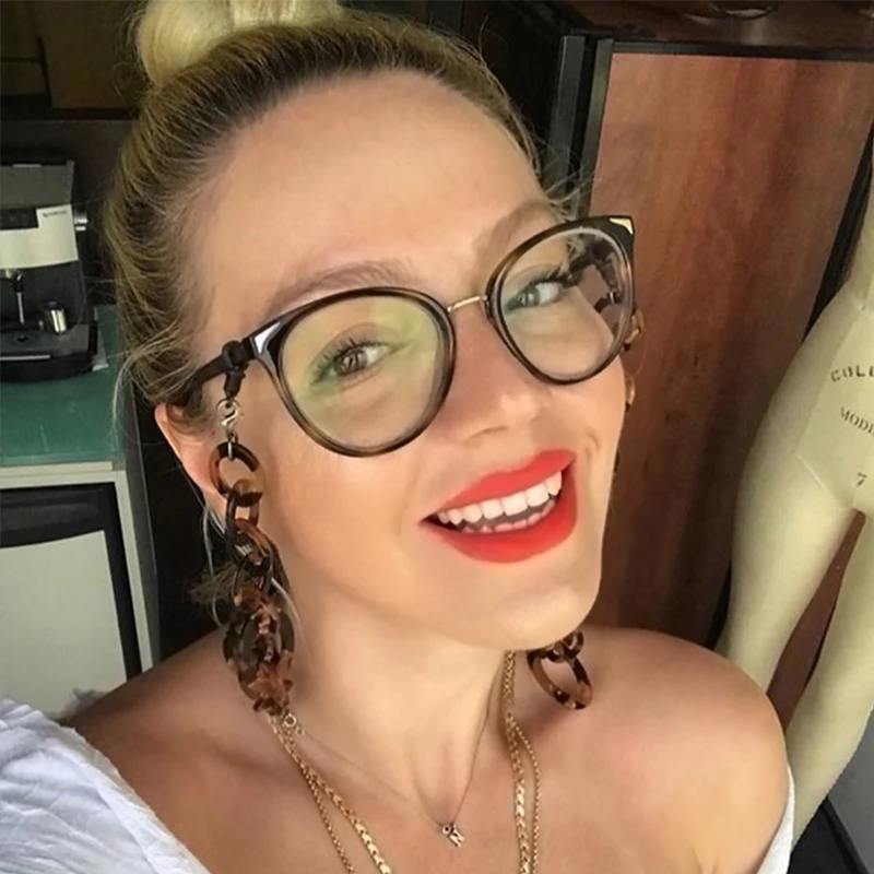 Женские очки кошачий глаз Ретро стиль высокое качество компьютерные для женщин