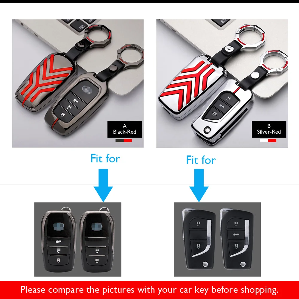 Чехлы для автомобильных ключей из цинкового сплава Toyota Fortuner Rav4 Camry Highlander Crown Corolla