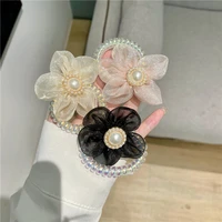 foreign style pearls floral hairbands womens hair accessories telephone wire