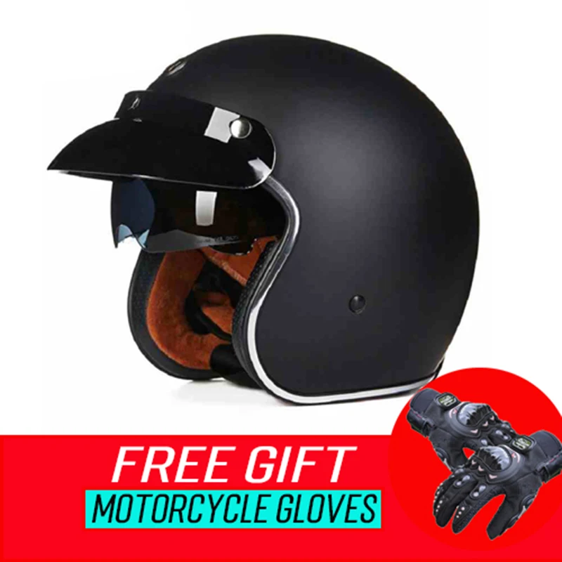 Винтажный мотоциклетный шлем TORC в стиле ретро велосипедный скутер Чоппер 3/4 с