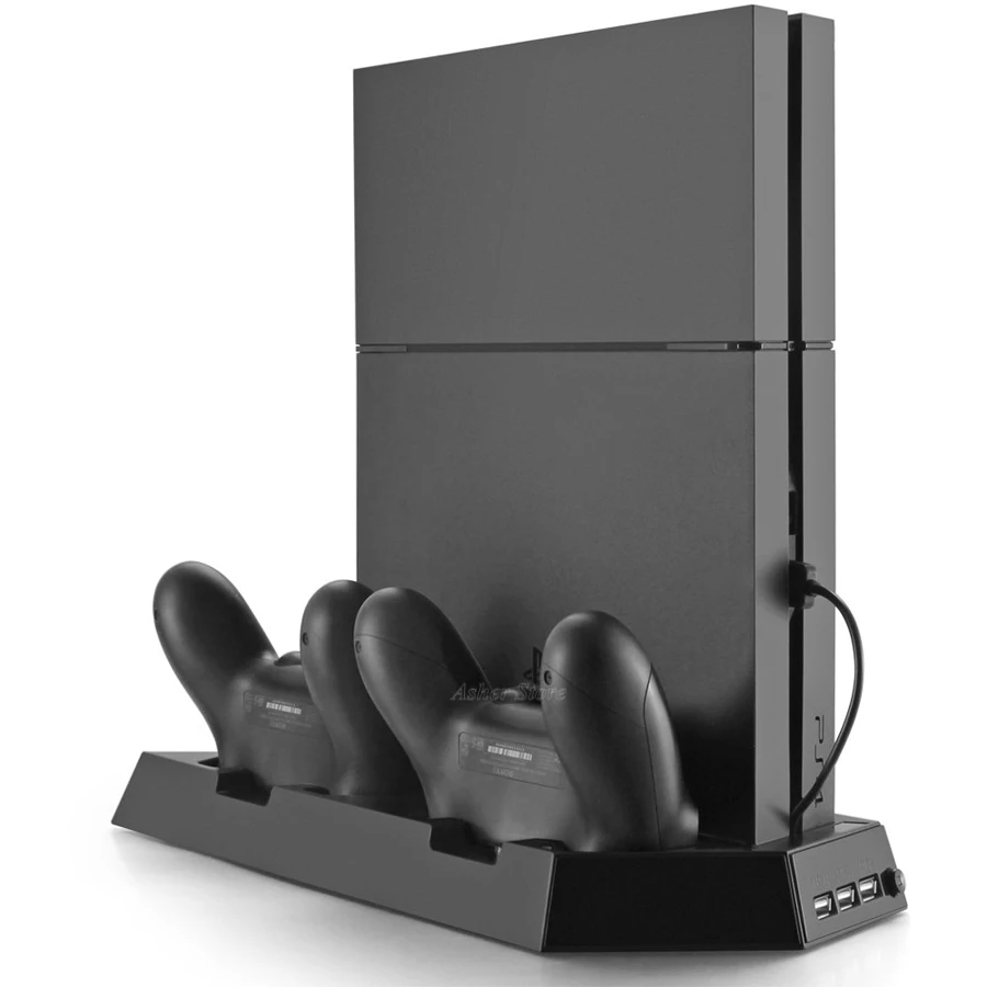 Консоль PS4 вертикальная подставка 2 контроллер зарядное устройство зарядная док-станция 2 охлаждающий кулер для Sony Playstation 4 Play станция 4 PS 4 аксессуар