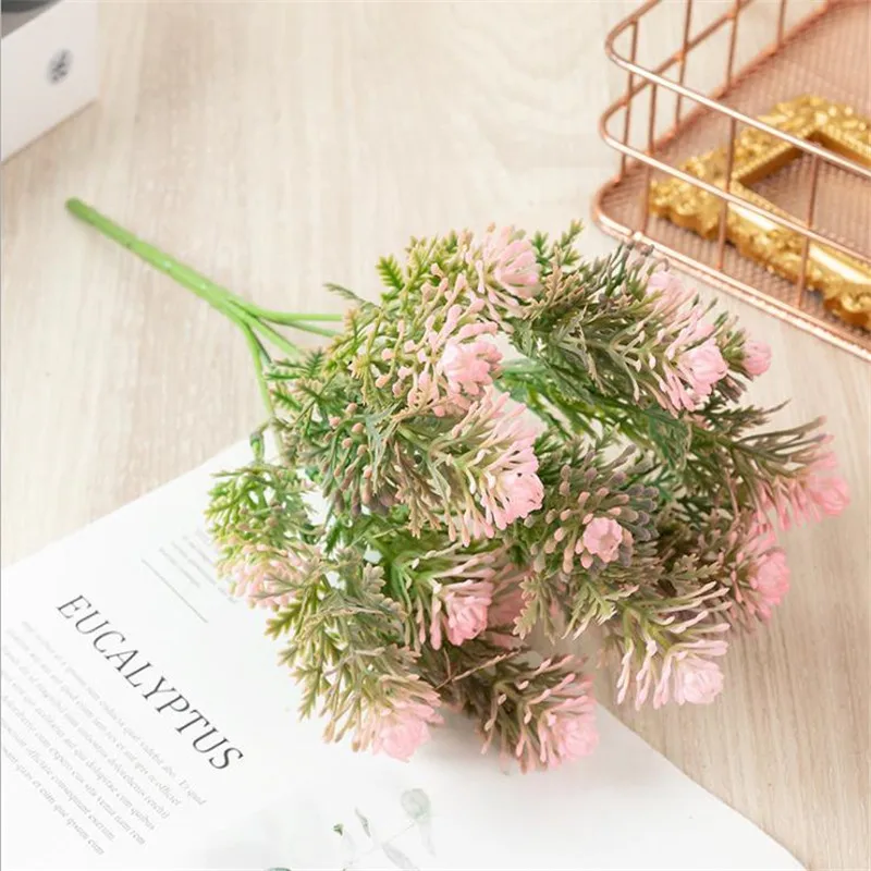 

10P Fake Melaleuca Grass 11" Length Simulation Plastic Autumn Greenery for Wedding Home Decorative Artificial Plants