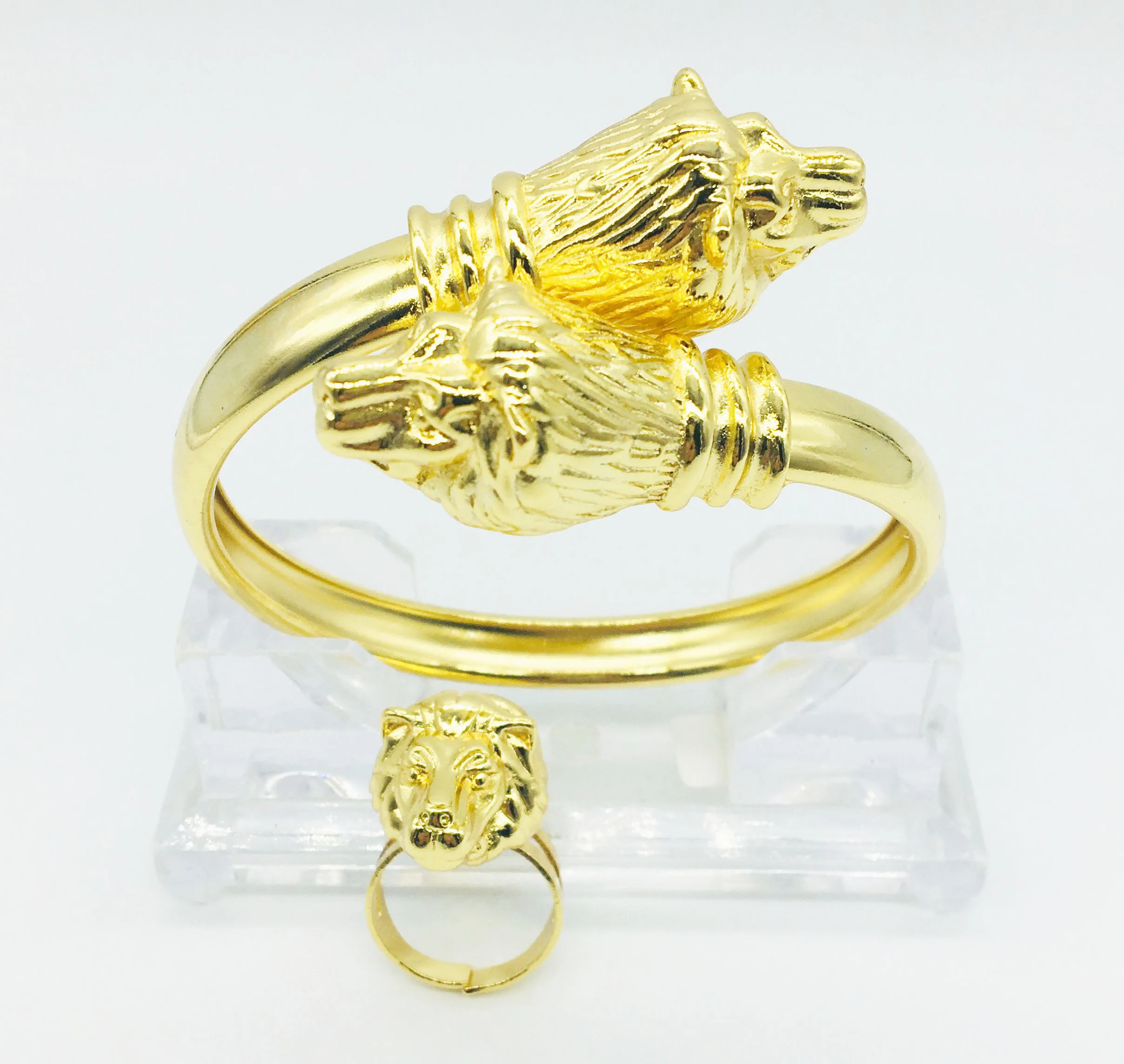 

High quality Italian gold colored jewelry set for women's African beaded jewelry jewelry fashion bangles and rings