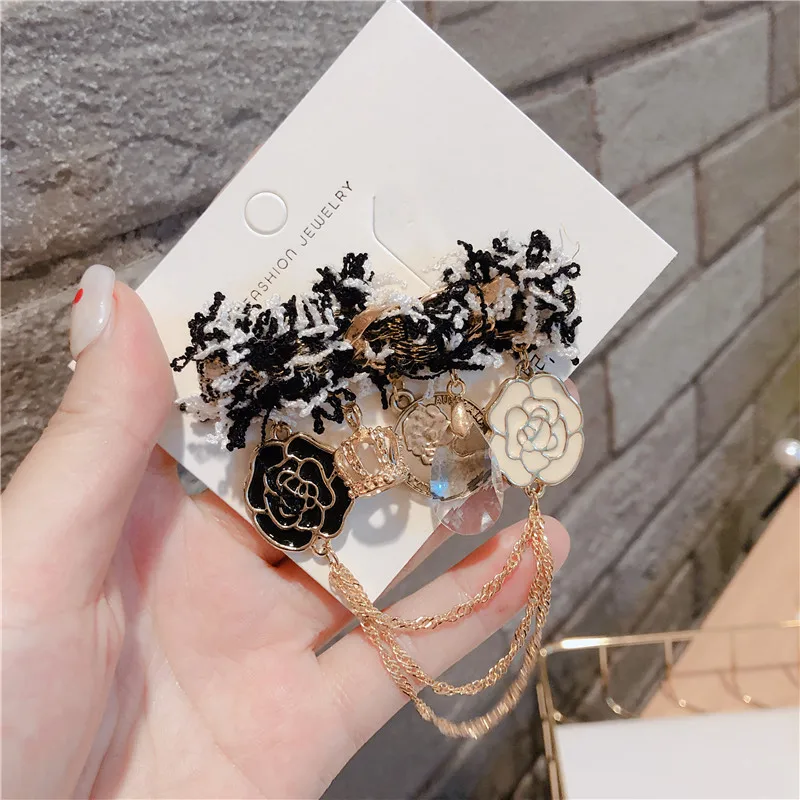 Винтажные новые женские броши для костюмов из ткани Красивые Броши с кисточкой в