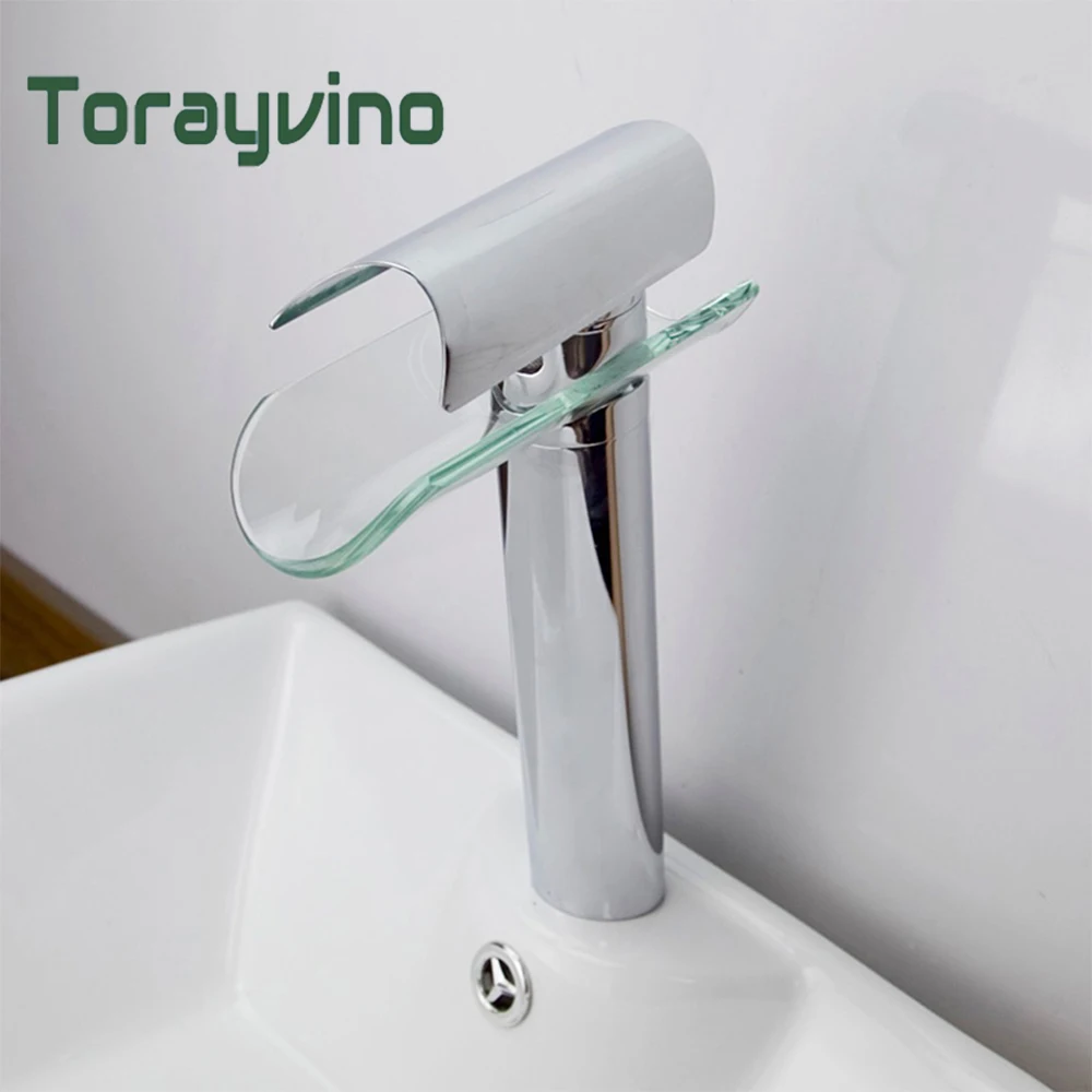 Стеклянный водопад Torayvino носик Императорская корона настенный смеситель для